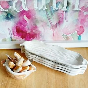 Corn On The Cob Stoneware Serving Plates Bundle